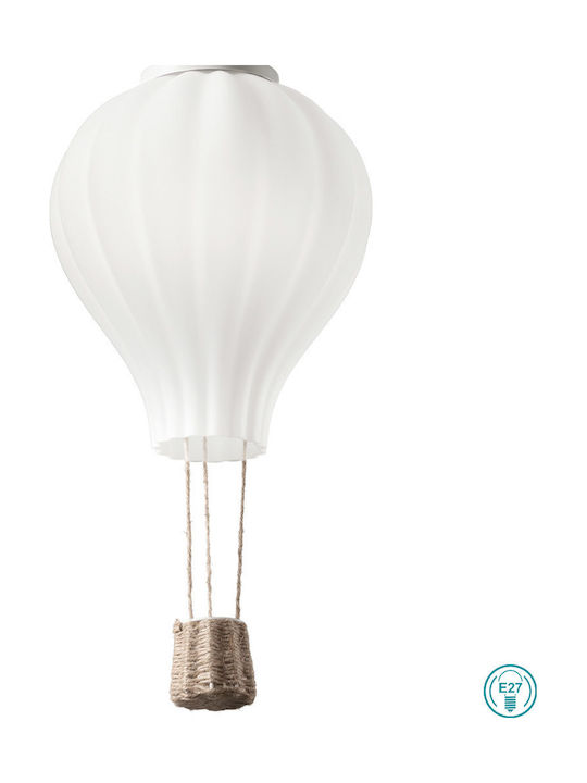 Ideal Lux Dream Big SP1 Μονόφωτο Παιδικό Φωτιστικό Κρεμαστό από Μέταλλο 42W με Υποδοχή E27 σε Λευκό Χρώμα 30cm - μικρογραφία 4